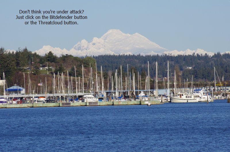 Our little town's marina & mountain.